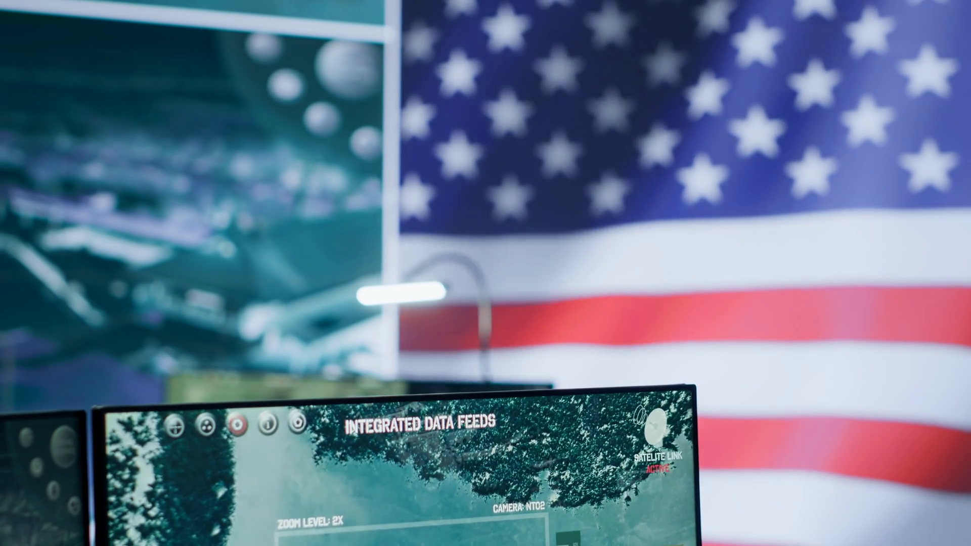 Empty American Military Control Center Stock Footage SBV-349160225 ...