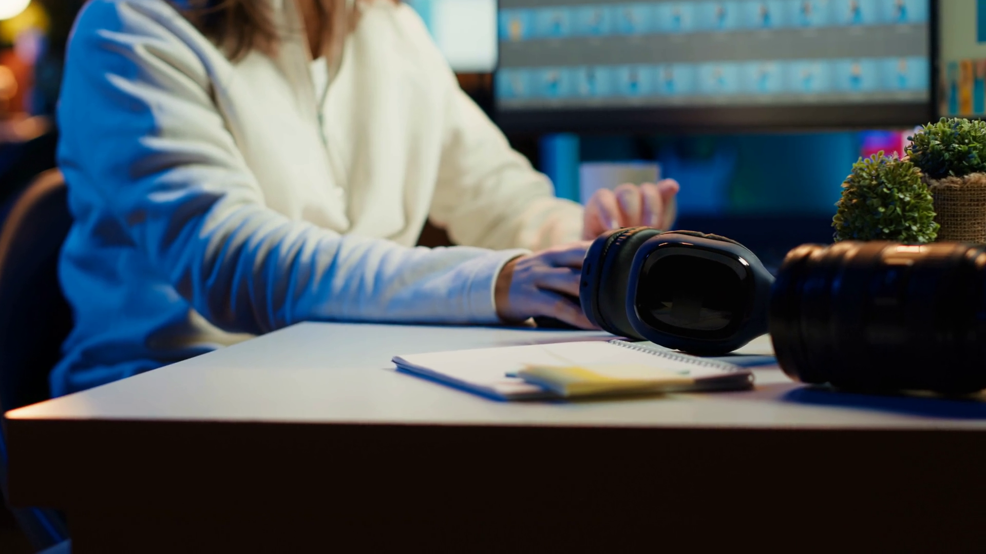 Freelancer Editing Images Lighting Color Stock Footage SBV-349232746 ...