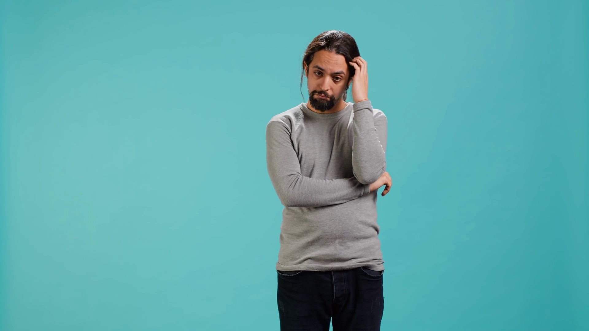 Portrait Of Man Feeling Perplexed Confusing Stock Footage SBV-349319308 ...