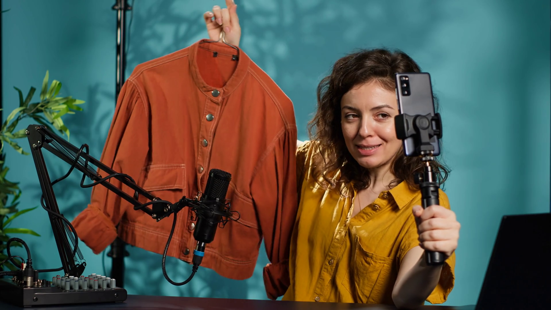Happy Woman Filming Fashion Vlog Holding Stock Footage SBV-349320843 ...