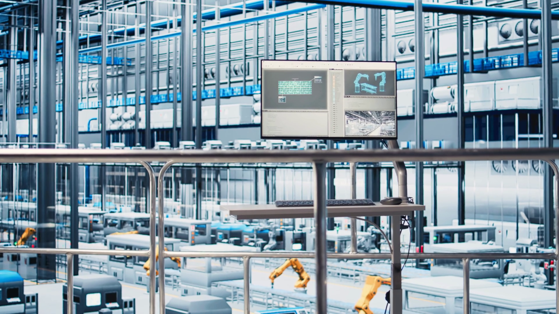 Monitor In Smart Photovoltaics Factory Stock Footage SBV-351968686 ...
