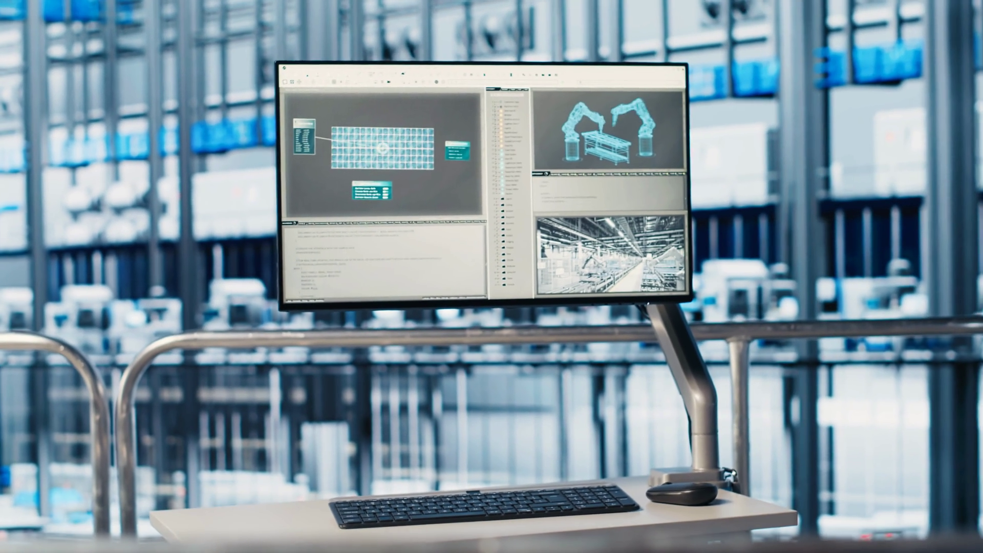 Monitor Displaying Industrial Automation Stock Footage SBV-351964860 ...