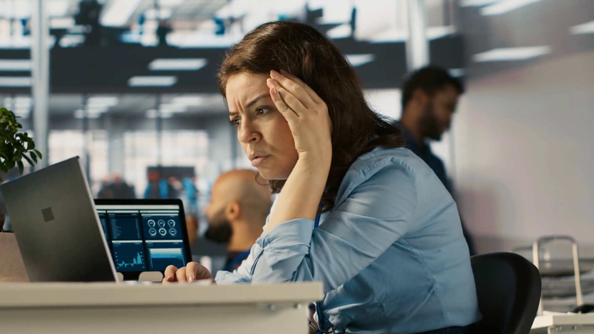 Upset Employee In Office Dejected Bad News Stock Footage SBV-352006886 ...