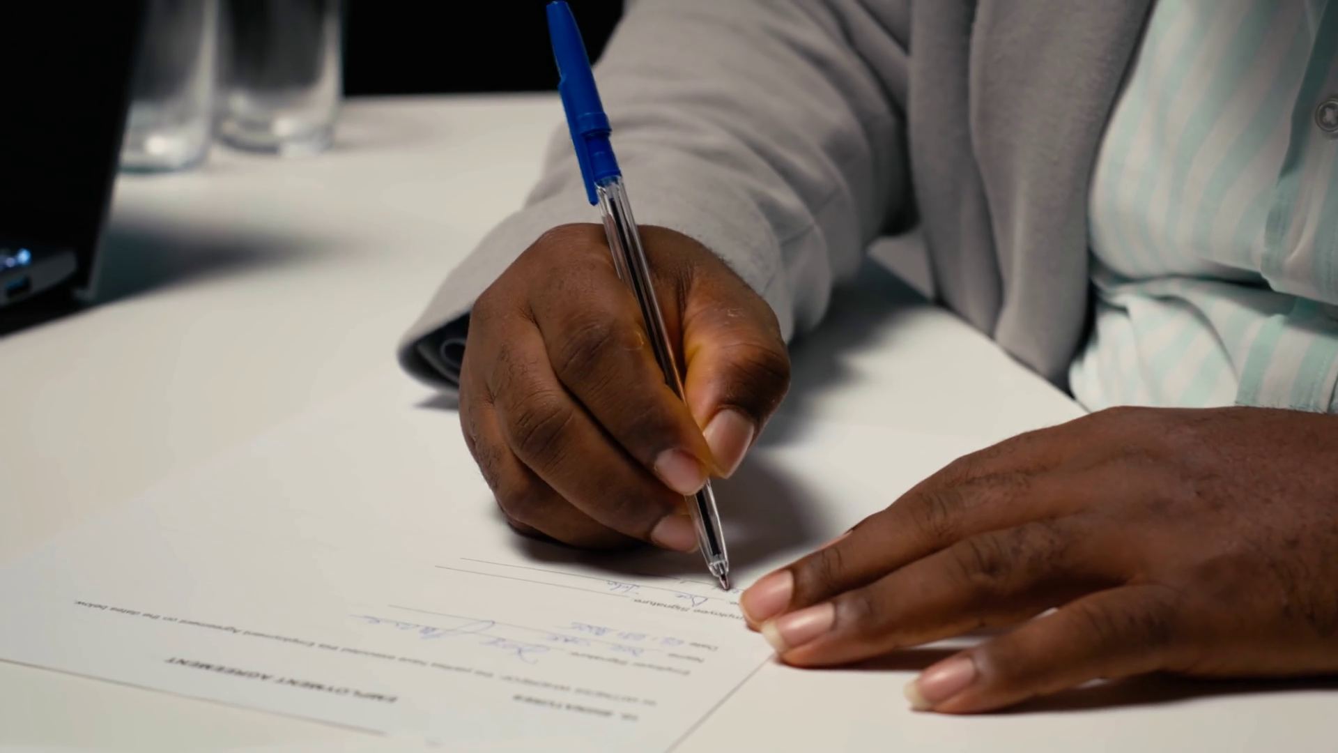 Close Up Of Man Signing Work Contract With Stock Footage SBV-352892185 ...