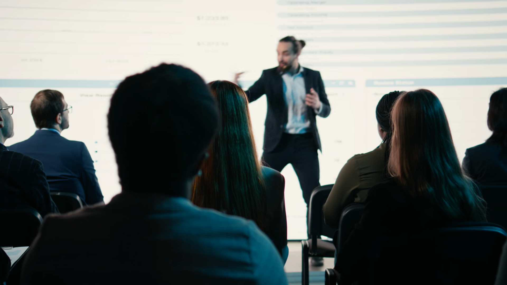 Selective Focus Of Multiethnic Audience Stock Footage SBV-353852635 ...