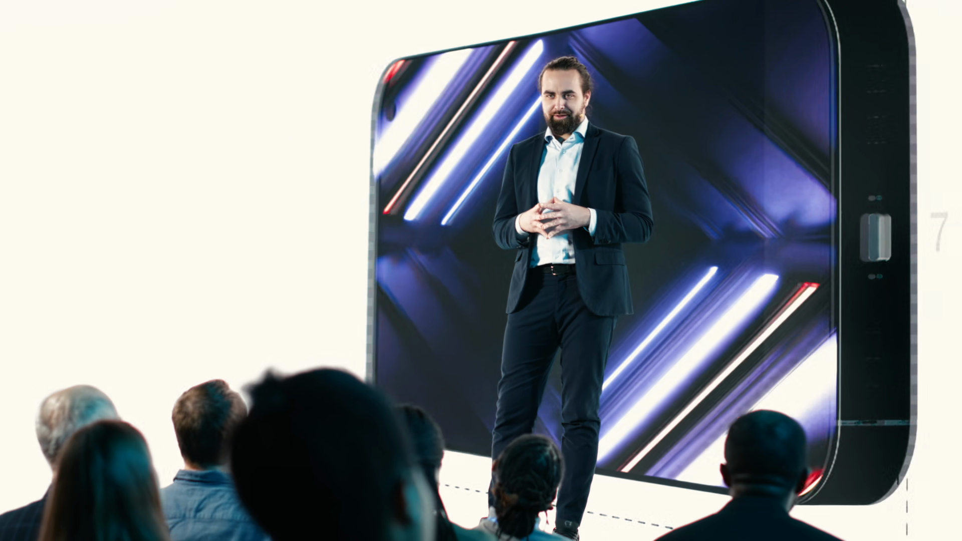 Male Ceo Presenting New Mobile Phone Product Stock Footage SBV ...
