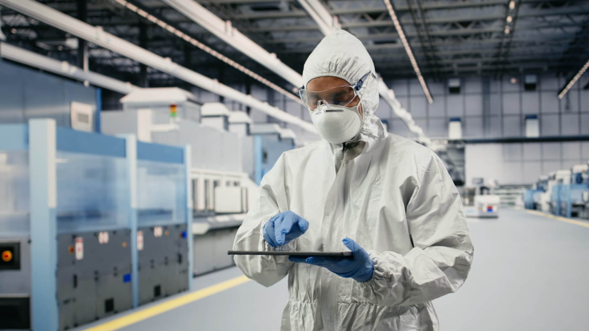 Portrait Of Microchip Factory Expert Testing Stock Footage SBV ...