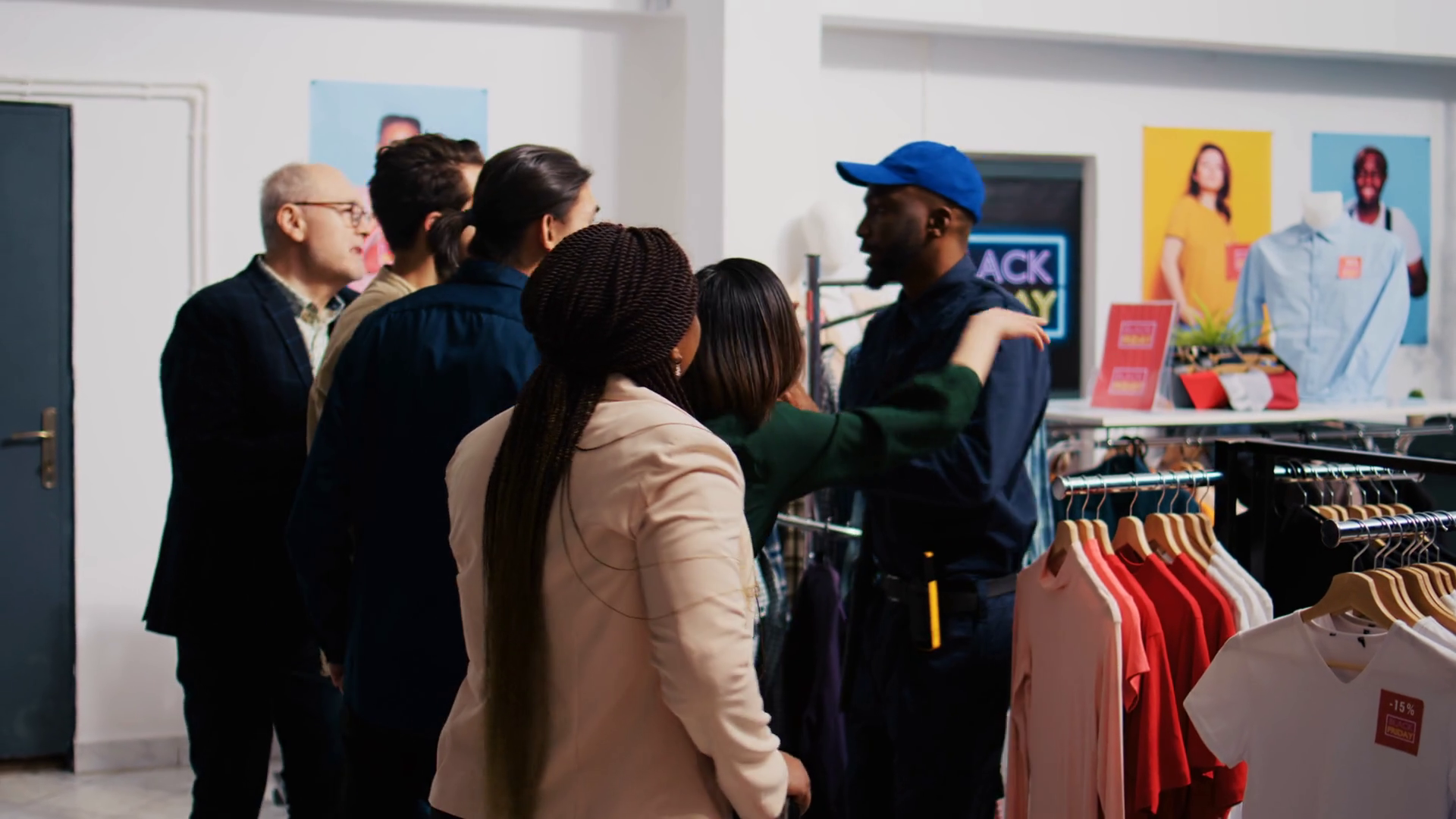 Diverse Customers Waiting In Line Promotions Stock Footage SBV ...