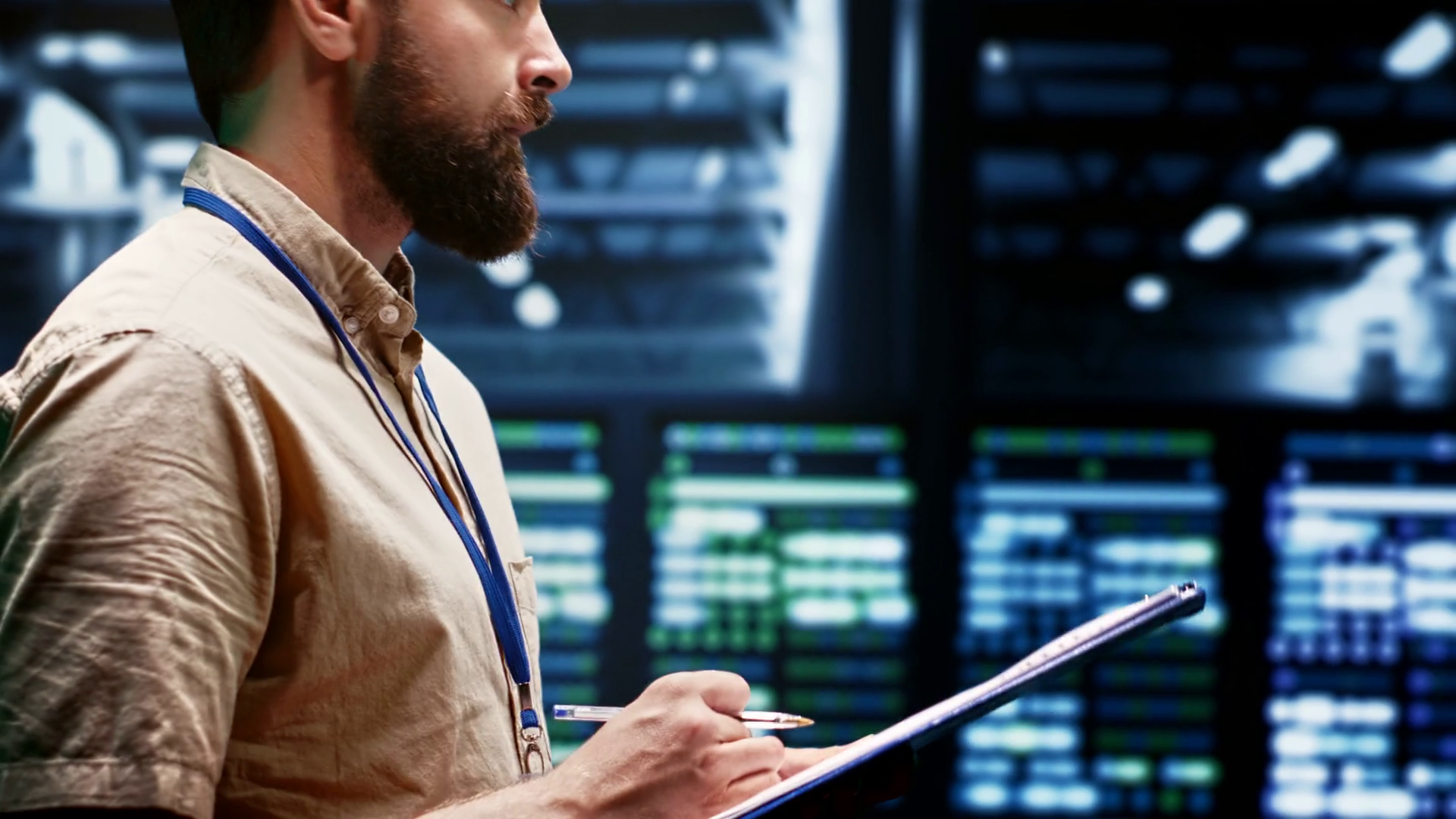 Supervisor Monitoring Energy Efficient Stock Footage SBV-347793954 ...