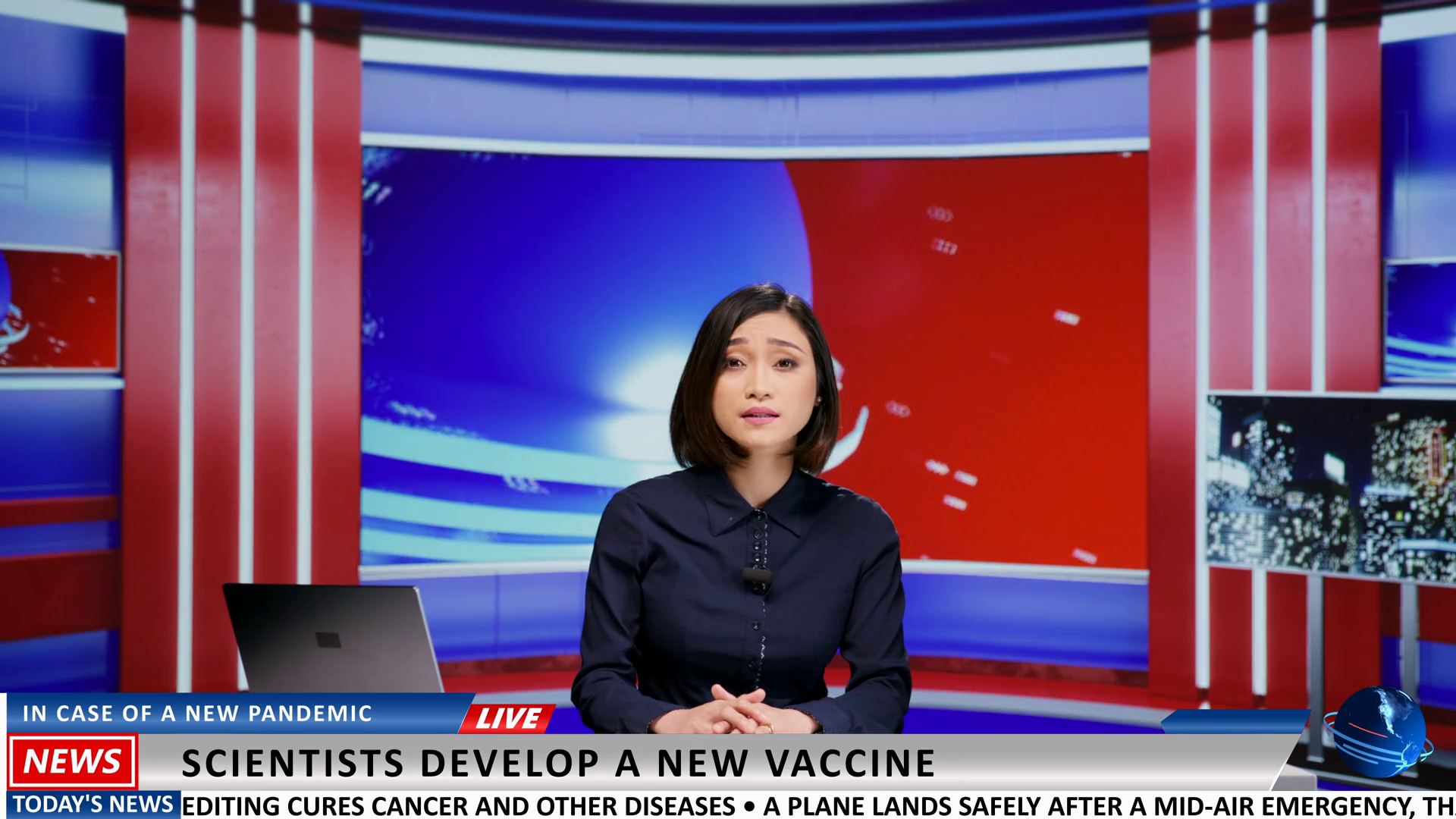 Reporter Presents News About Healthcare Stock Footage SBV-348387248 ...