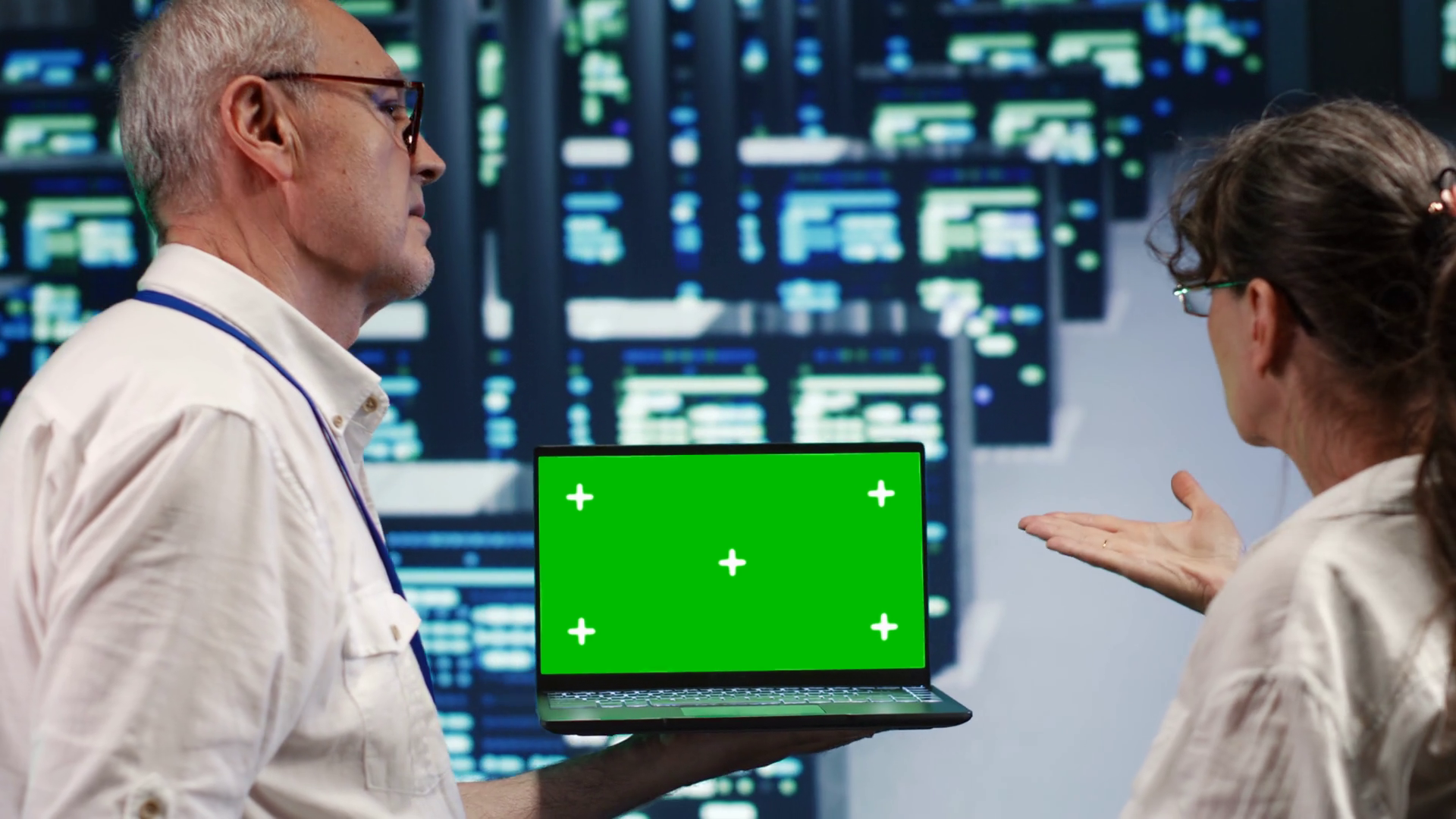 Meticulous Experts Looking Around High Tech Stock Footage SBV-348398486 ...
