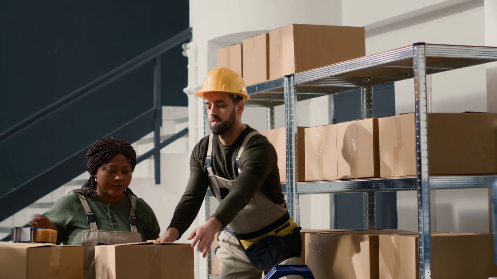 African American Manager In Warehouse Next Stock Footage SBV-348494270 ...