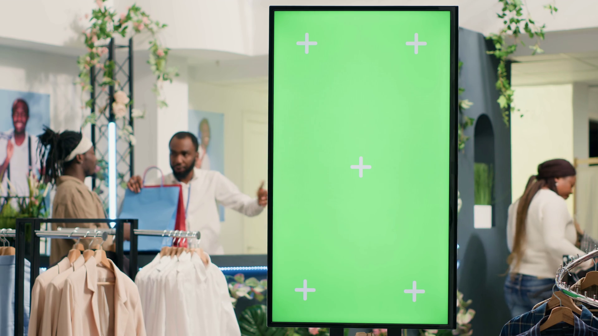 Second Hand Clothing Shop Green Screen Kiosk Stock Footage SBV ...