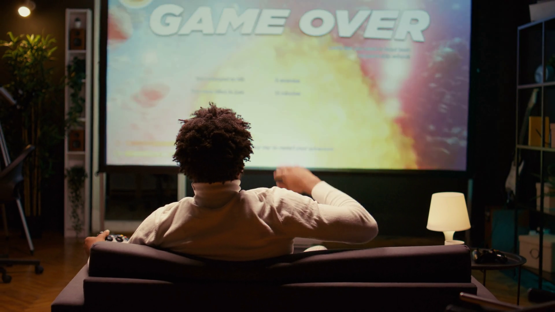 Upset African American Gamer Raging Losing Stock Footage SBV-348812605 ...