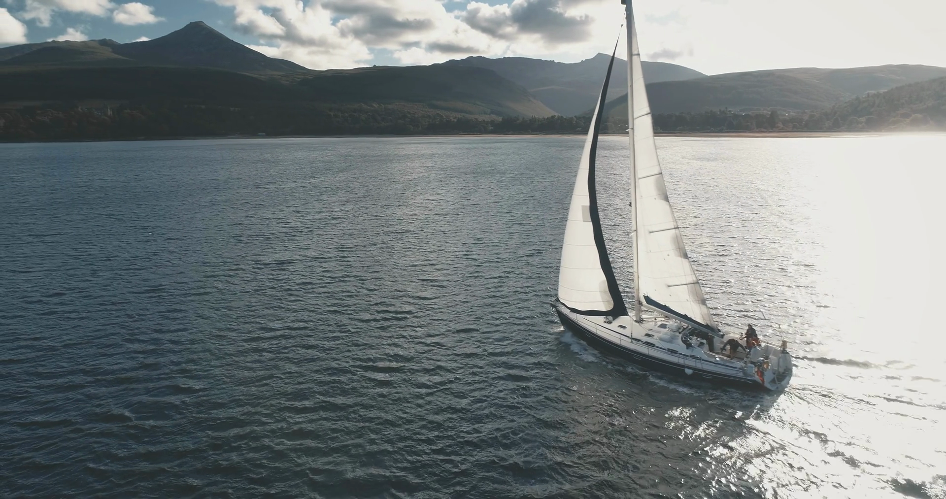 Sail Boat Yachting At Open Sea Harbor With Stock Footage SBV-347768719 ...