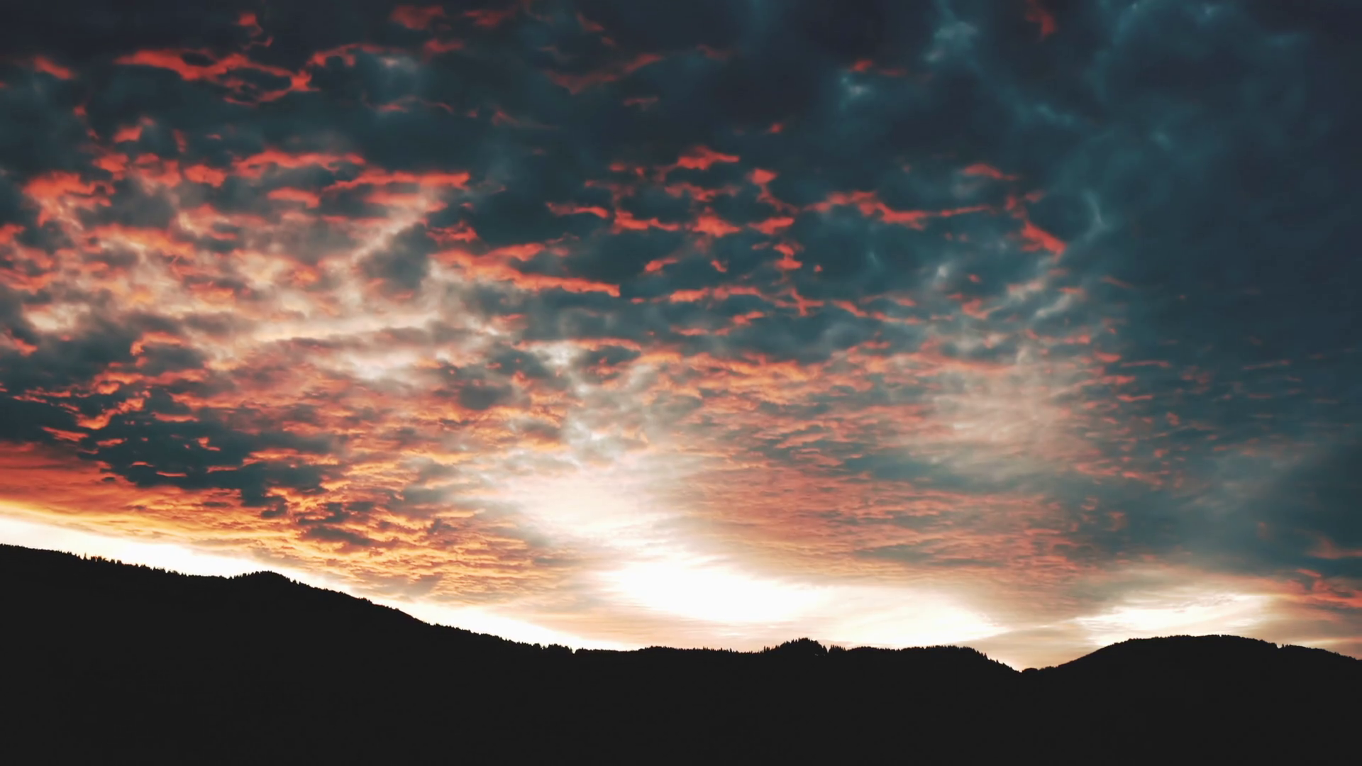 Colorful Sunset Stormy Clouds Sky Over Stock Footage SBV-347797226 ...