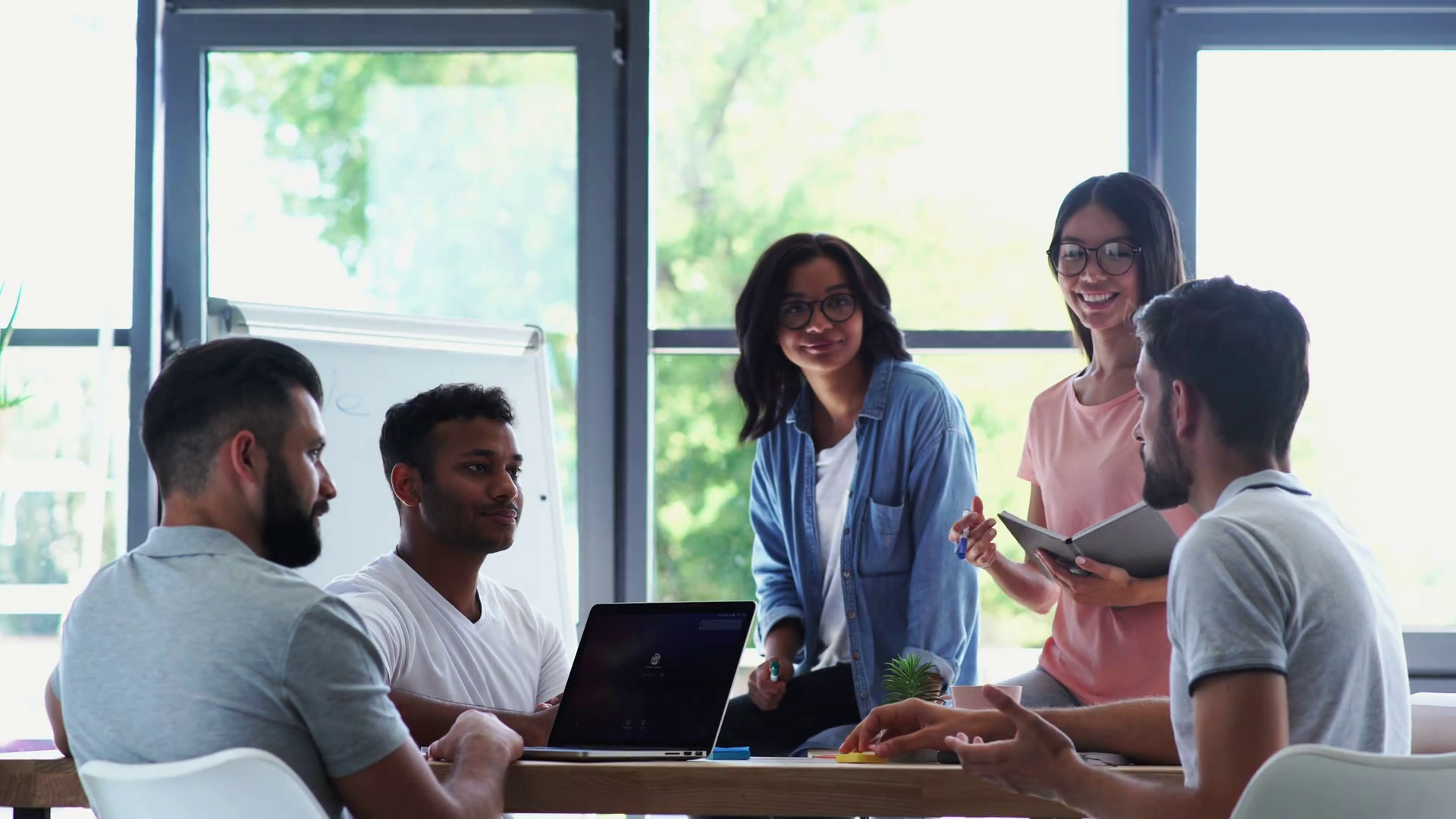 Collaborative Colleagues Working On Project Stock Footage SBV-316882650 ...