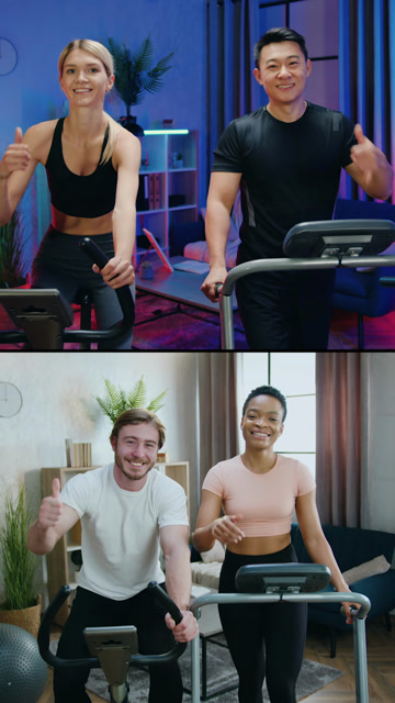 Fitness Girl Splitscreen Stock Footage: Royalty-Free Video Clips ...