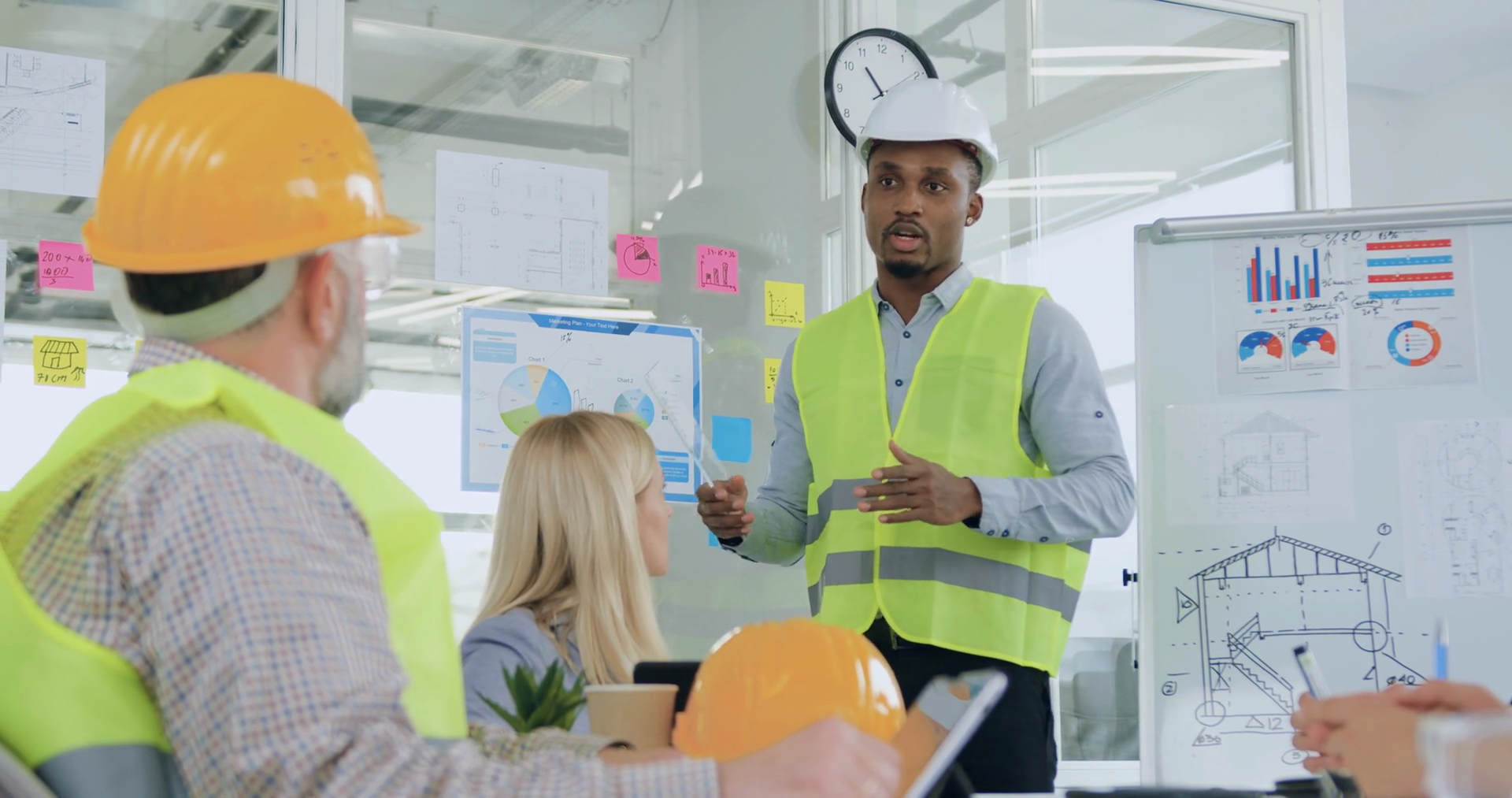 African American Man Engineer Explaining Stock Footage SBV-348958982 ...
