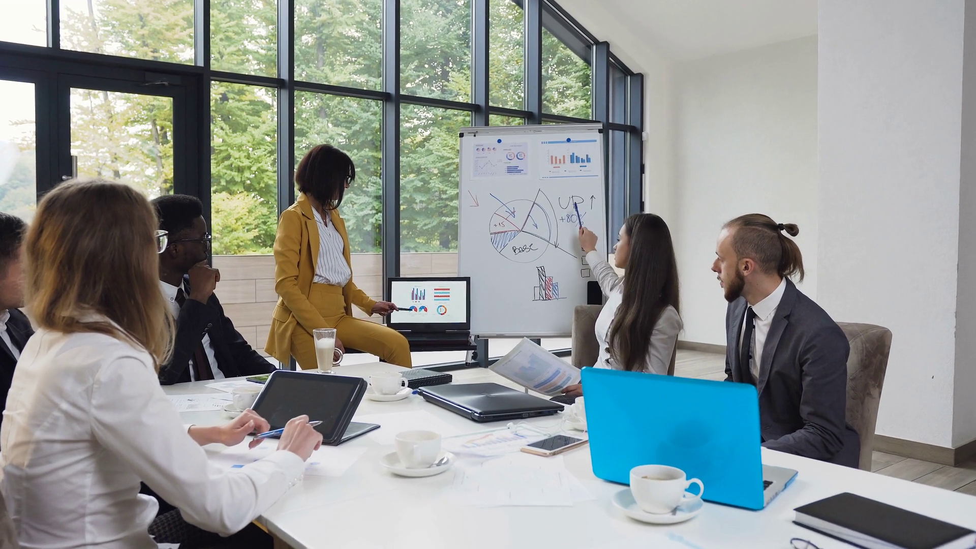 Young Professional Presenting New Project To Stock Footage SBV ...