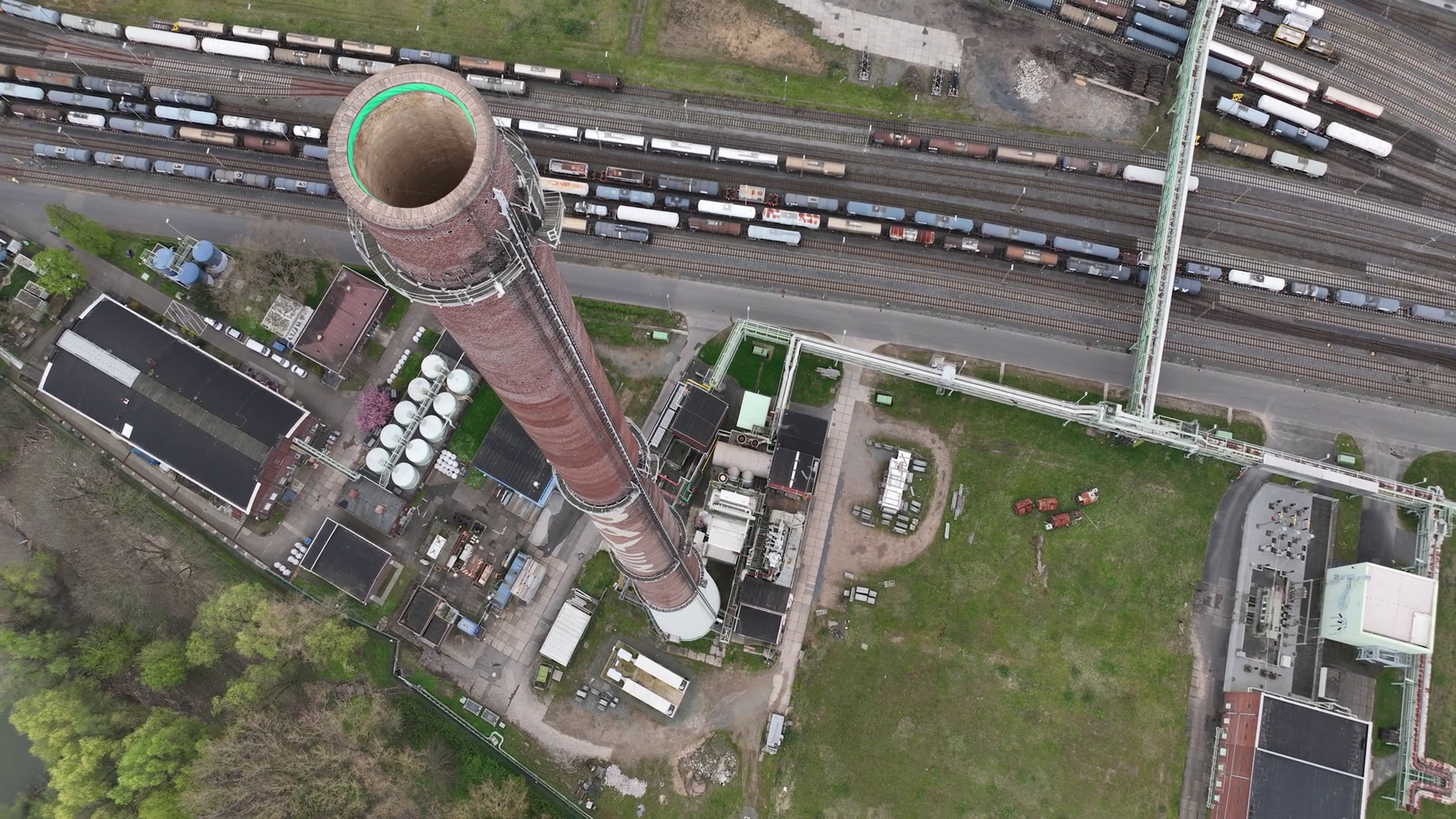 Aerial View On Smoek Stack At Chemical Park Stock Footage SBV-349033032 ...