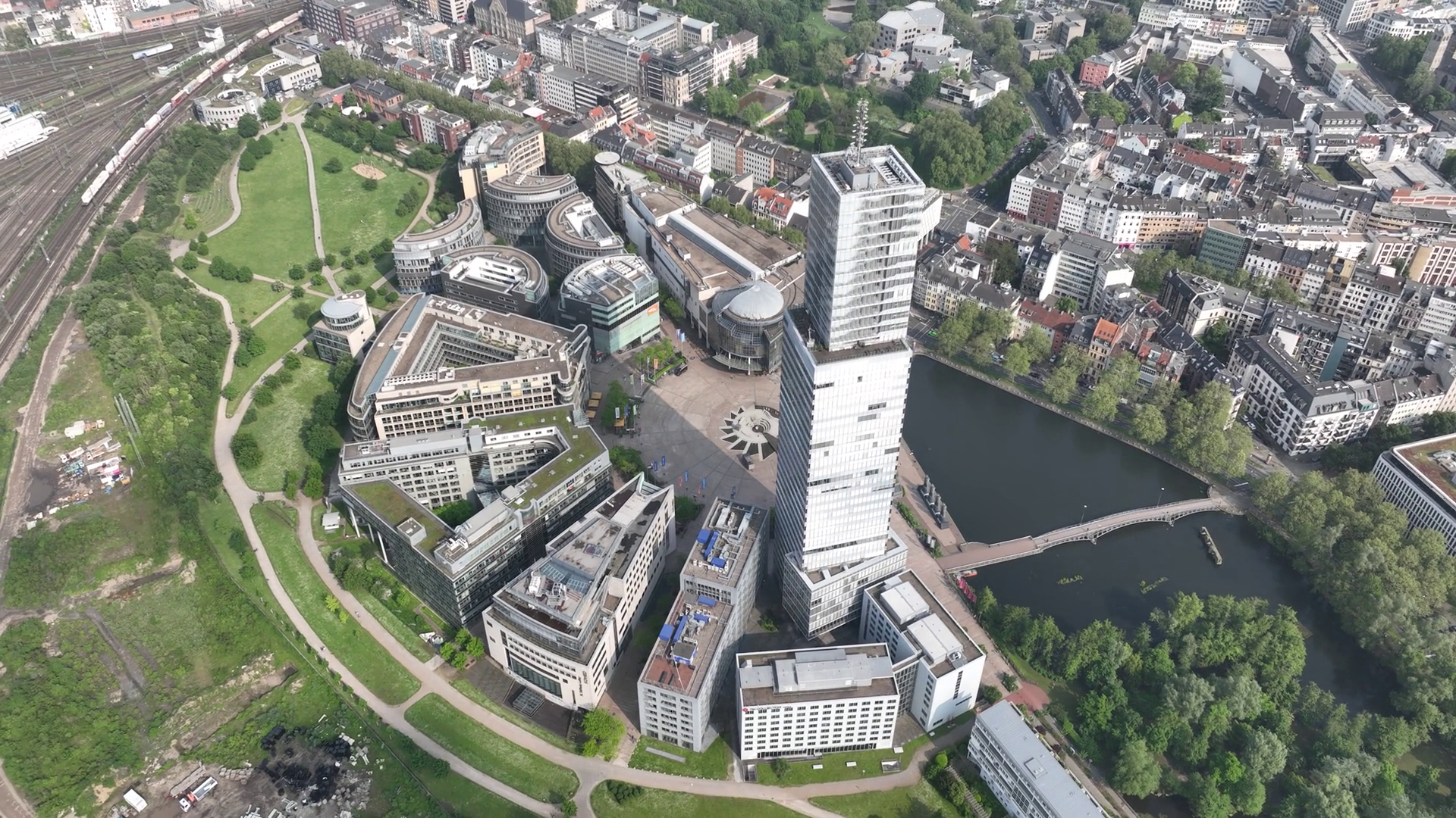 Cologne Media Park Cologne Germany High Rise Stock Footage SBV ...