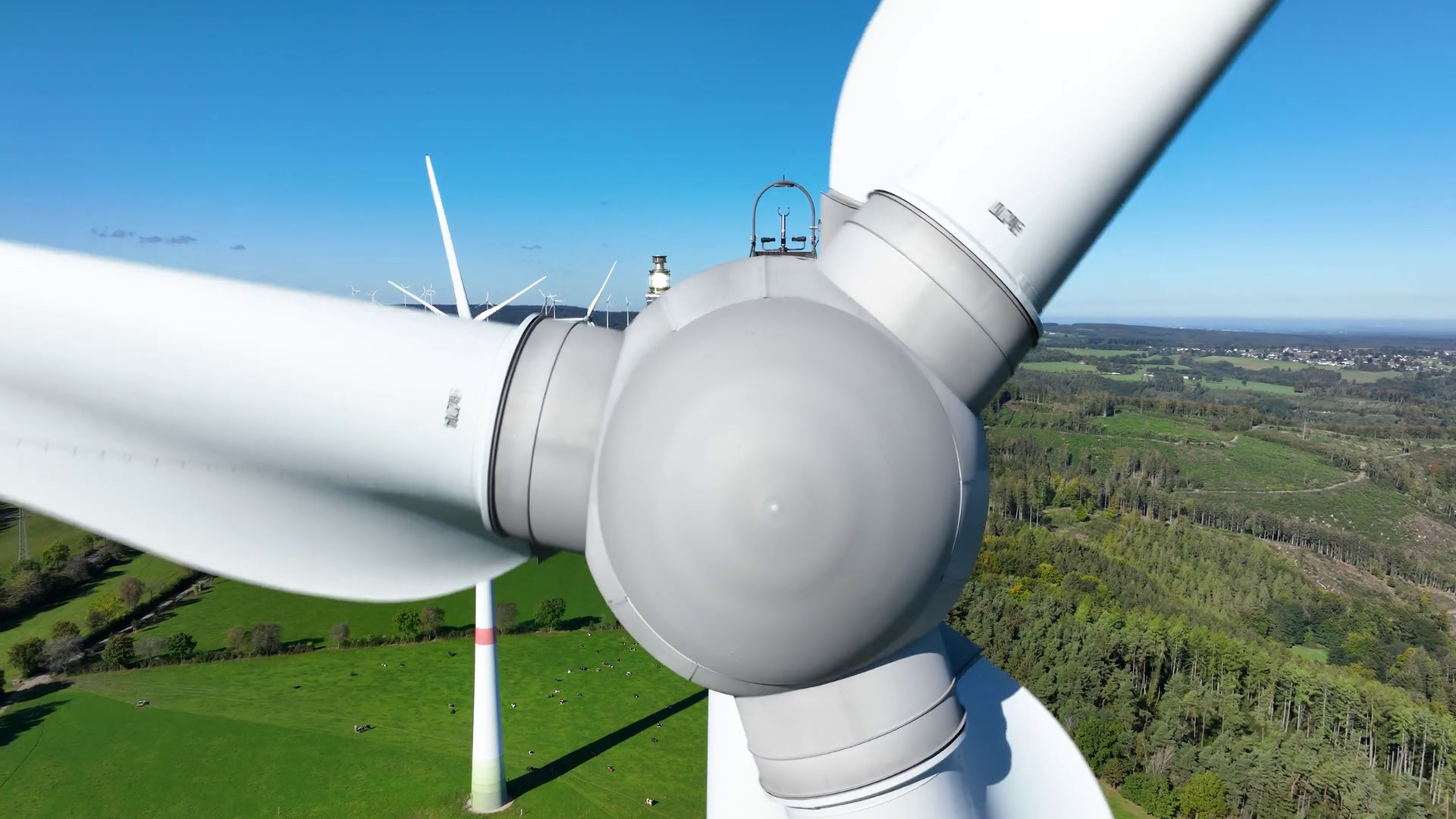 Generation Of Electricity Wind Turbines In Stock Footage SBV-349332754 ...