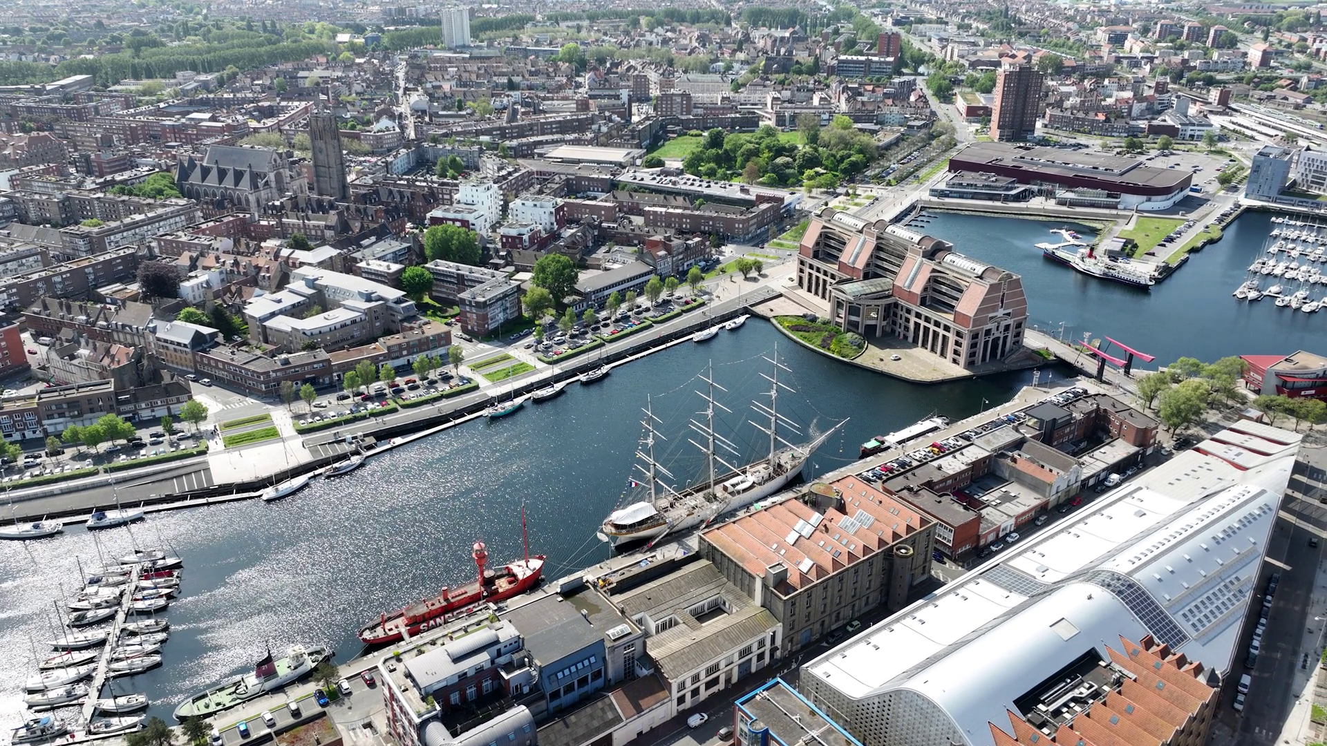 Dunkirk City Overview Port City Center Stock Footage SBV-347776465 ...
