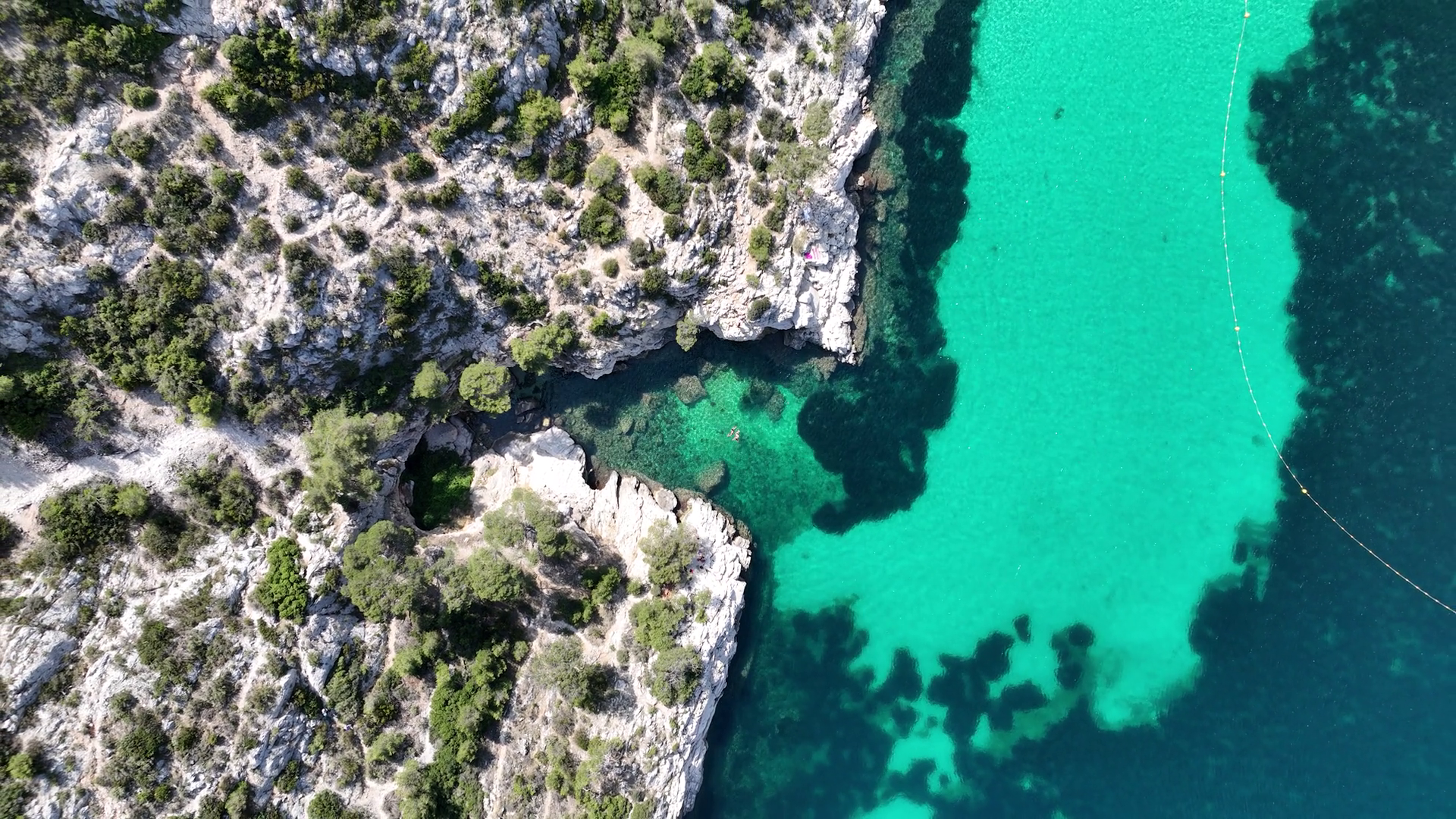 Small Notch In Cliffs At Calanque National Stock Footage SBV-348392013 ...