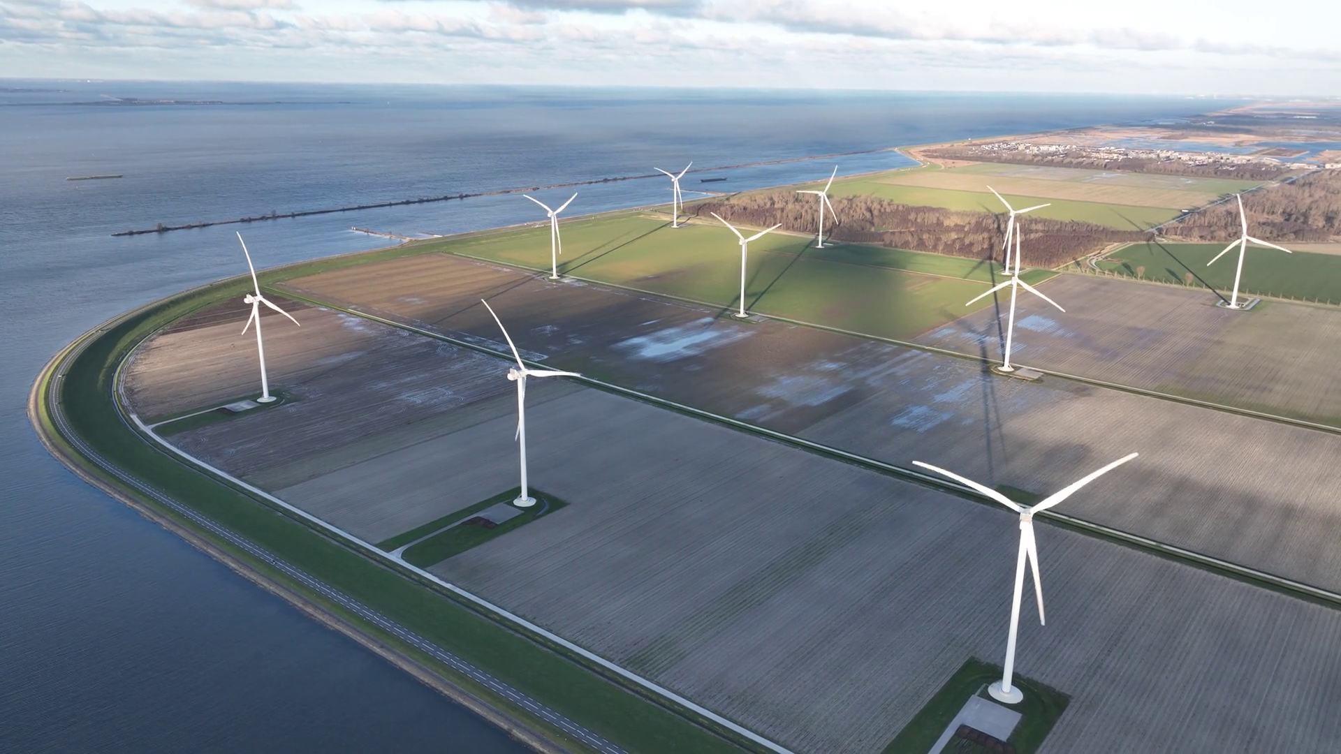Wind Turbines In Polder Of Almere Stock Footage SBV-348882663 - Storyblocks