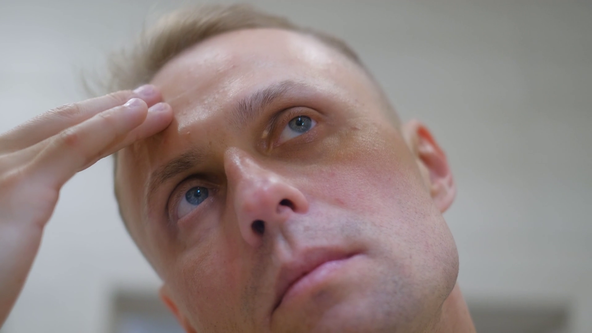 Adult Man Looking At Problem Skin Of Face In Stock Footage SBV ...