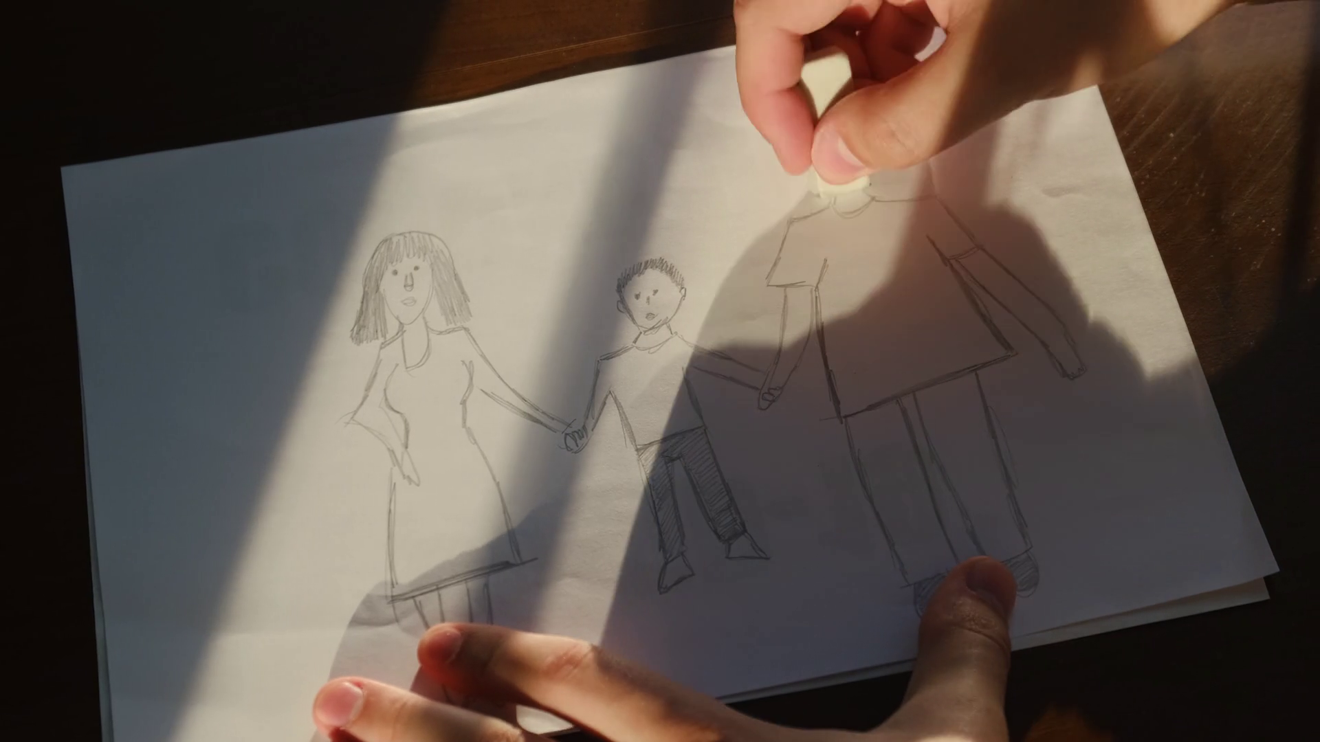 Family Breakup Teenager Erasing Father From Stock Footage SBV-338842400 ...