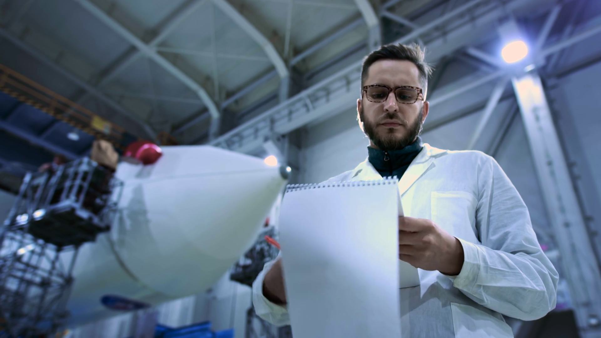 Adult Engineer Of Industry 4 Makes Facility Stock Footage SBV-349029605 ...