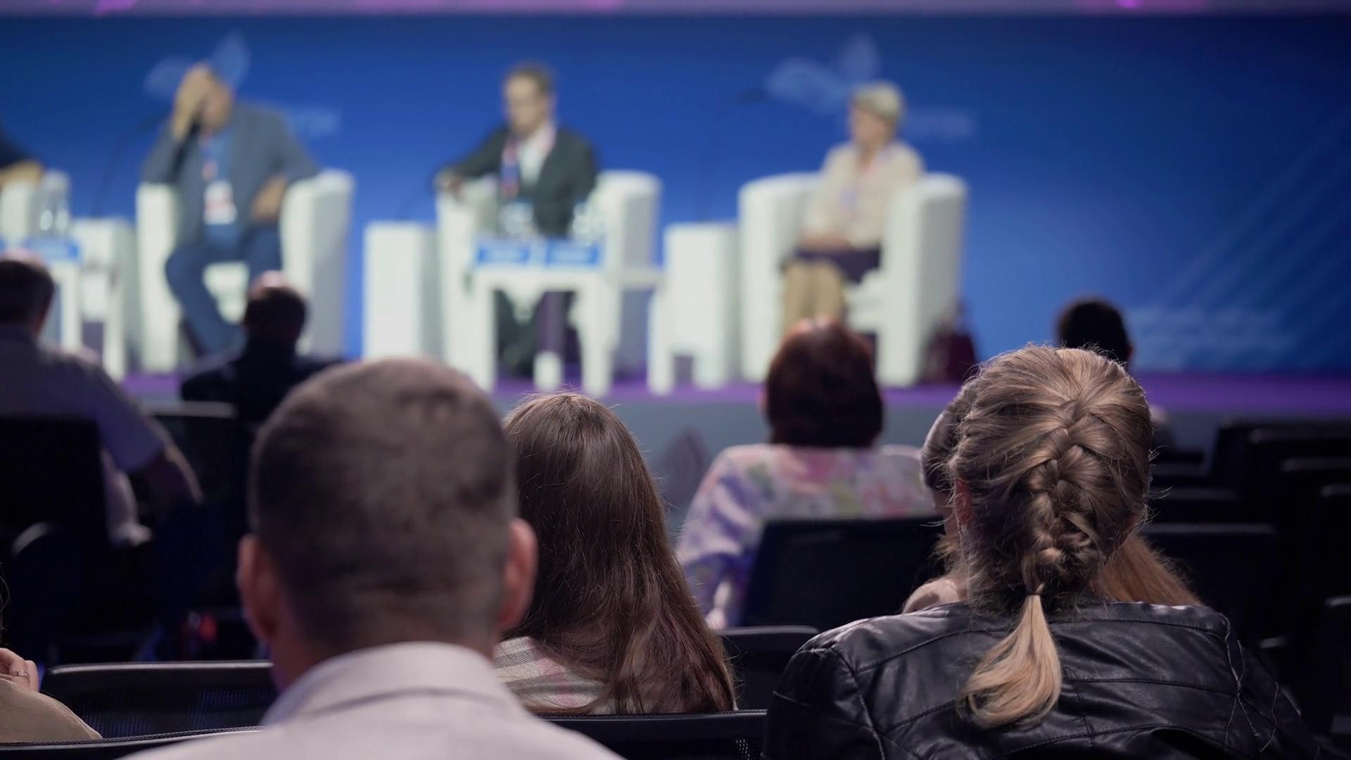 Political Discussion On Event Hall Group Of Stock Footage SBV-348639890 ...
