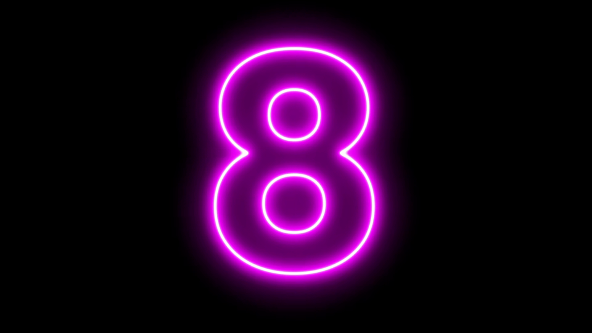 Glowing Pink Neon Number Animation Series Stock Footage SBV-354162156 ...