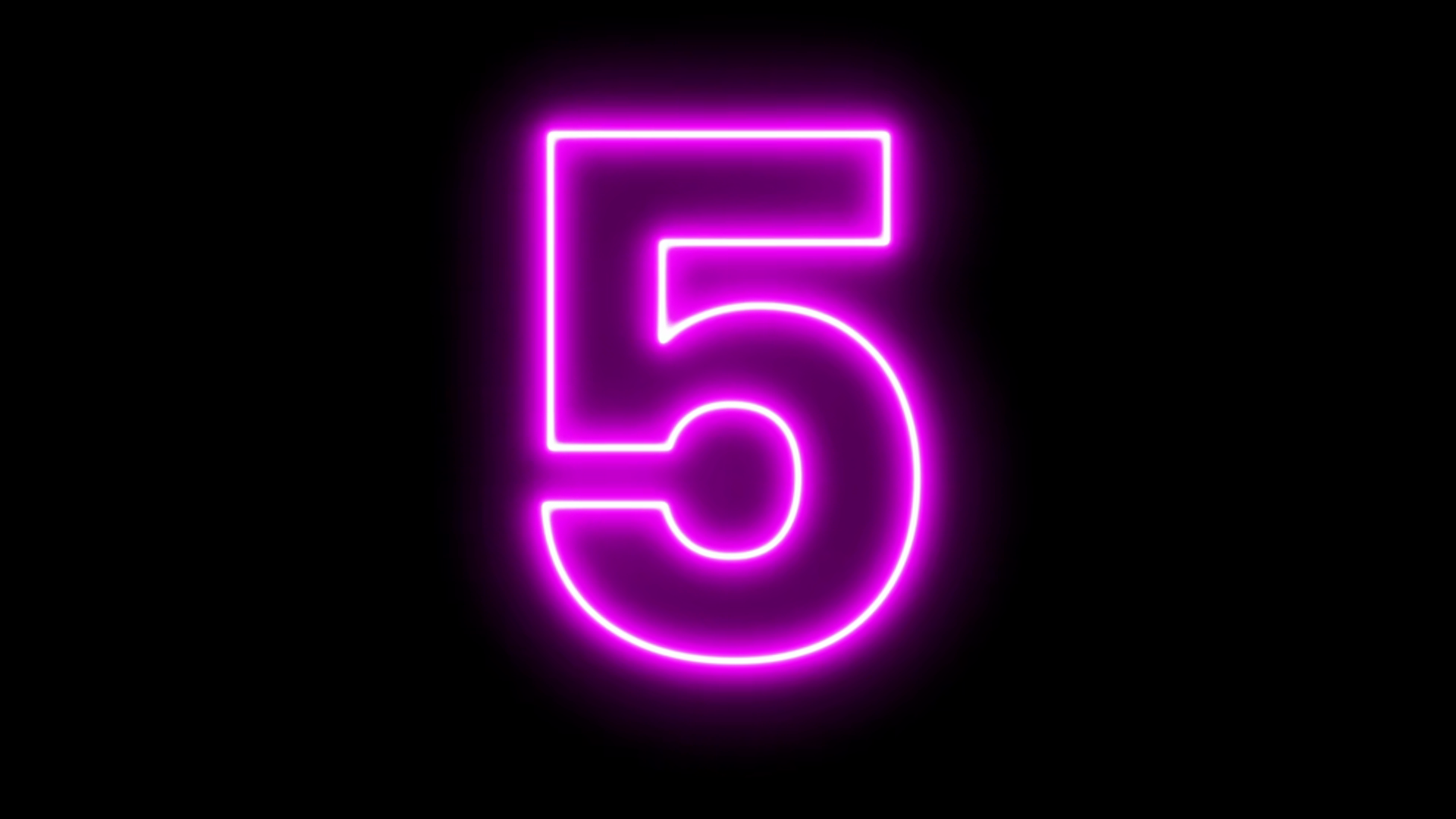 Glowing Pink Neon Number Animation Series Stock Footage SBV-354162151 ...