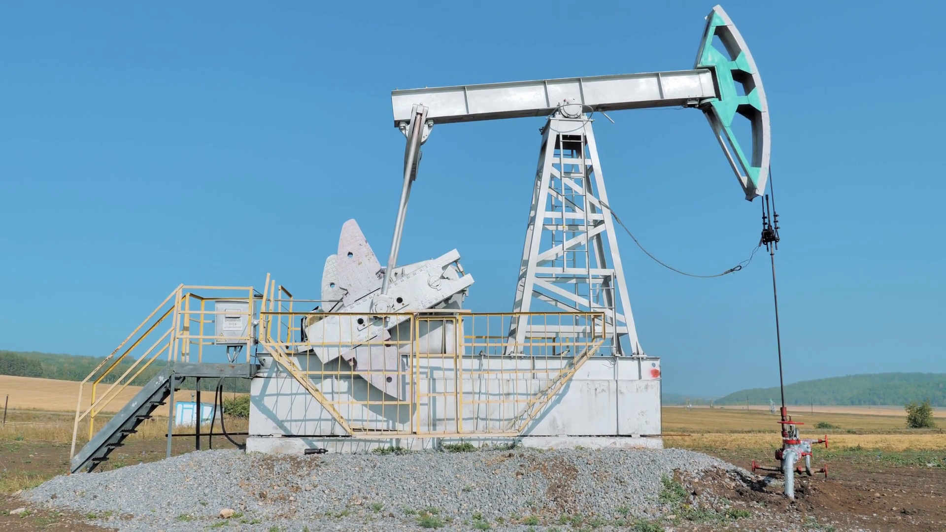 Pumping Rig Extracting Oil From Oil Well In Stock Footage SBV-348968916 ...