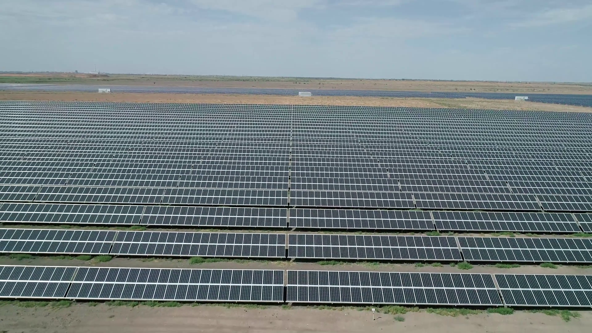 Aerial View Of Huge Solar Panels Station Stock Footage SBV-348953858 ...