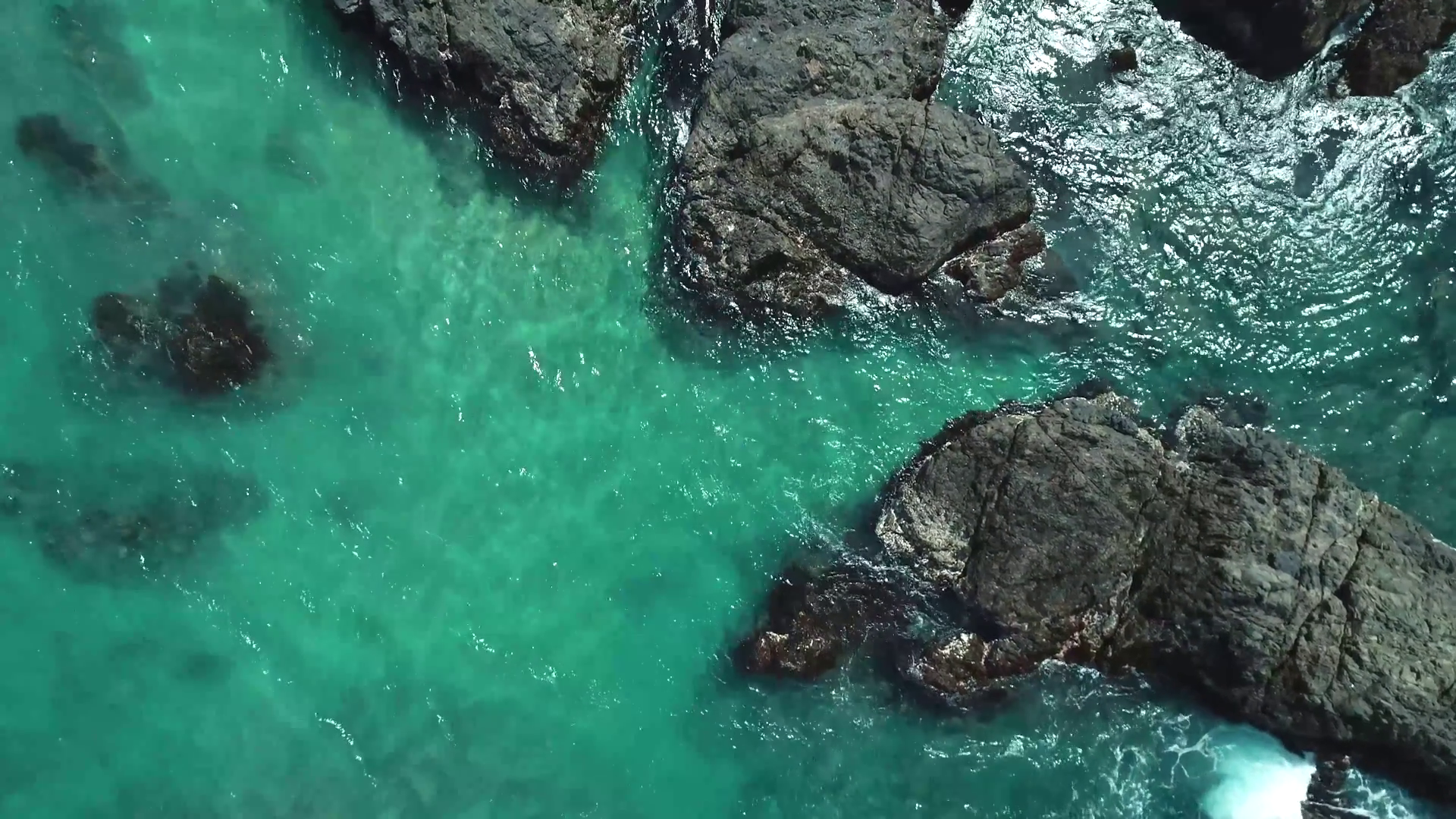 Aerial Top View Of Sea Waves Crushing Into Stock Footage SBV-332047341 ...