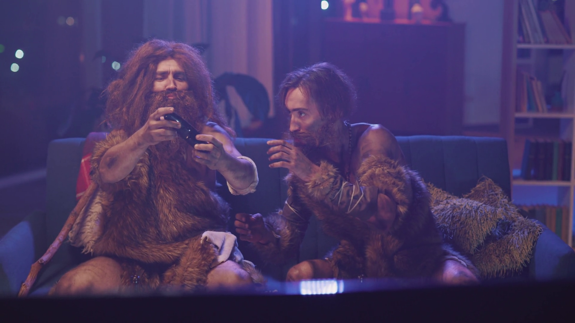 Two Prehistoric Ancient Friends Wild Men Stock Footage SBV-351866009 ...