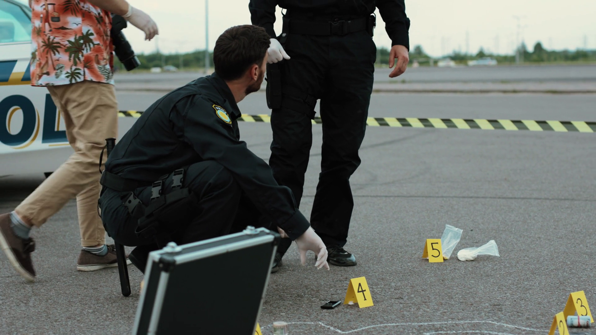 Police Officers Are Actively Conducting Stock Footage SBV-351839799 ...