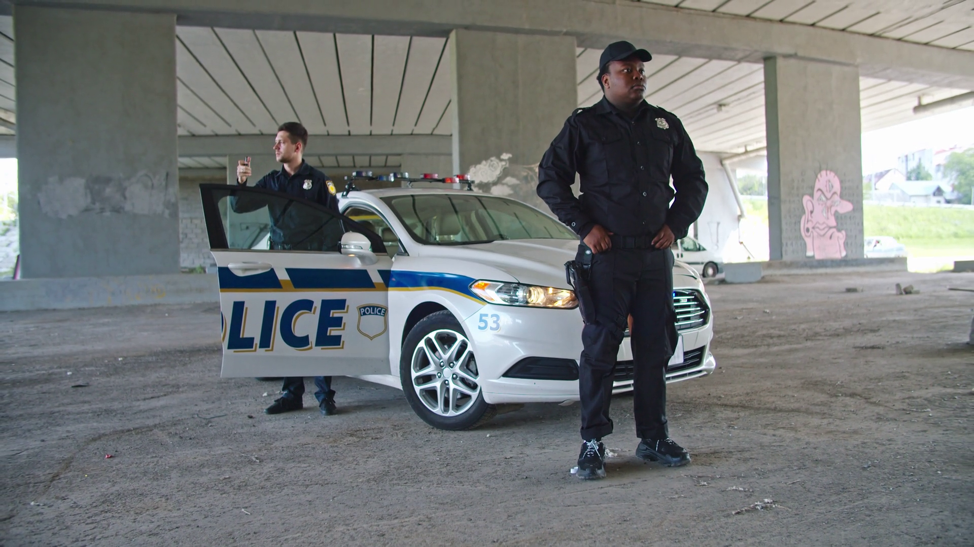Police Officers Are Actively Performing Duty Stock Footage SBV ...