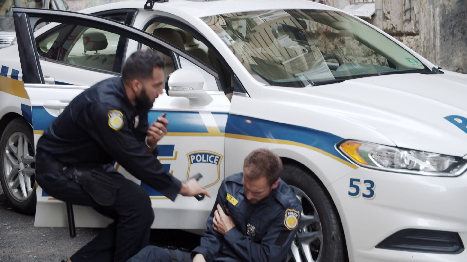 In Emergency Police Officers Unite To Stock Footage SBV-351962811 ...