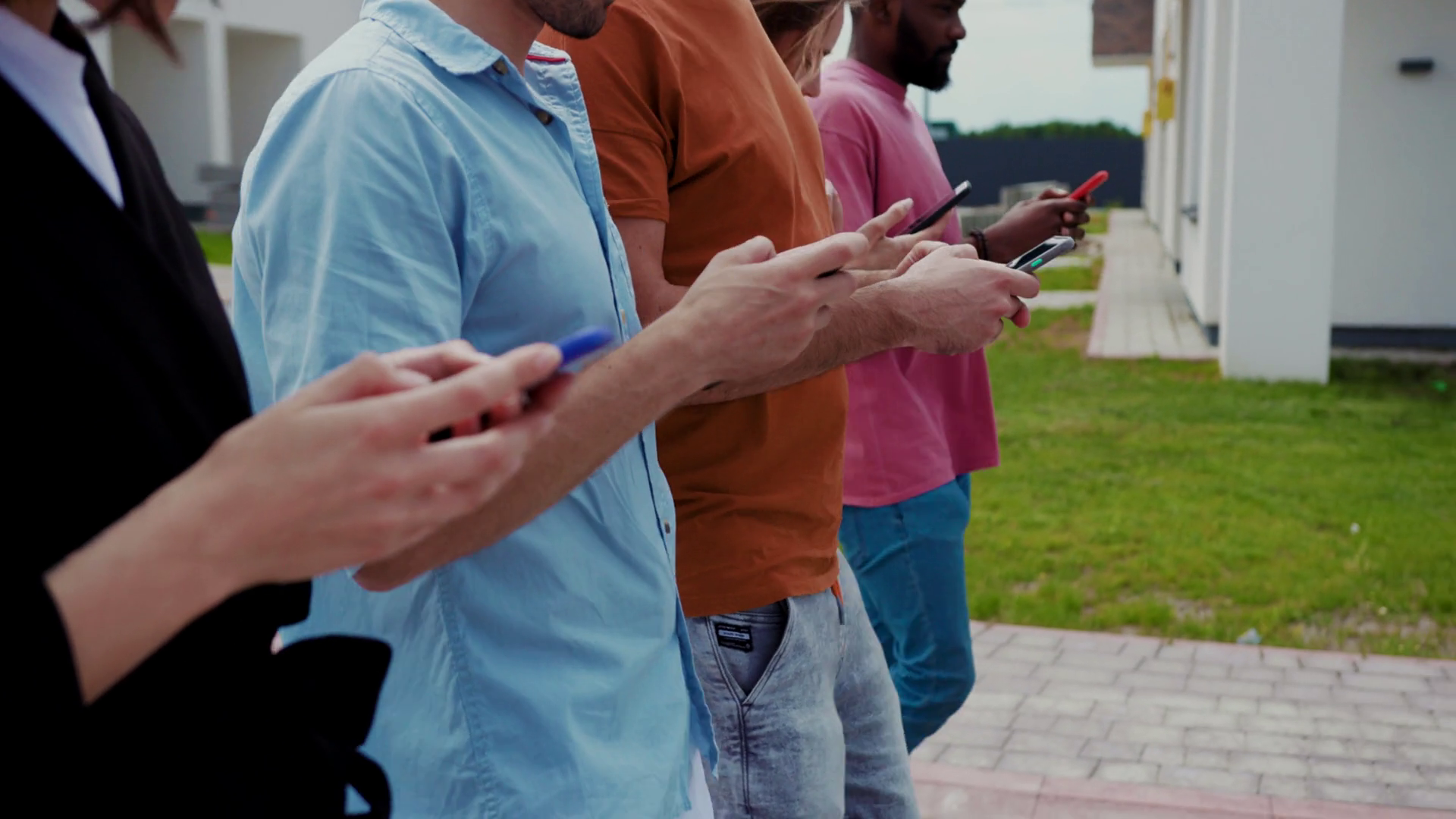 Video Shows People Absorbed In Smartphones Stock Footage SBV-351945150 ...
