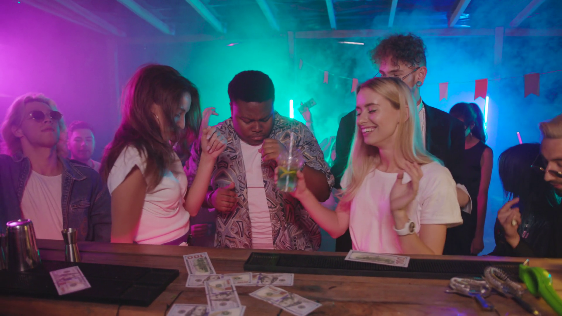 Vibrant Party Scene Featuring Friends Stock Footage SBV-351965189 ...