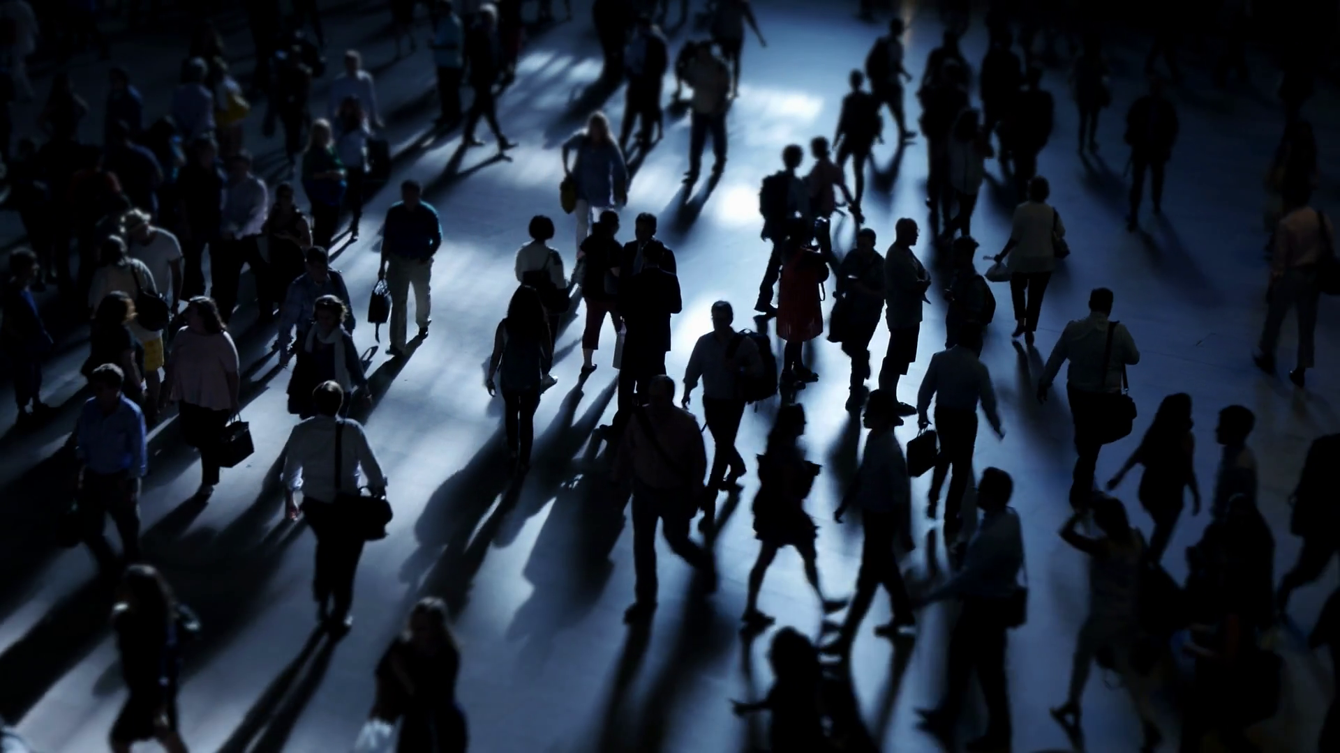 Silhouettes Of People Walking In City At Stock Footage SBV-349162084 ...