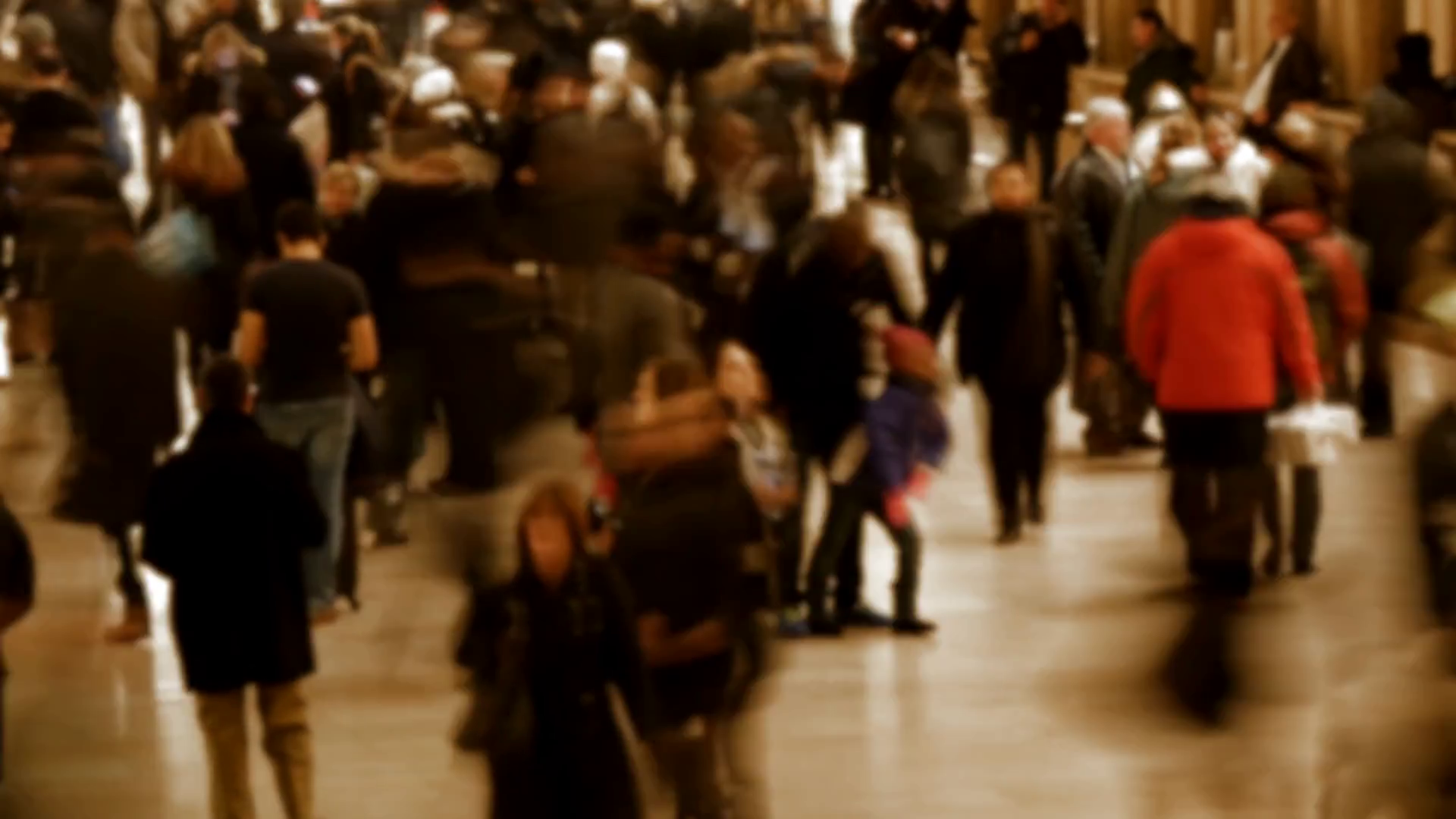 A Bustling Crowded Urban Scene Filled With Stock Footage SBV-349357252 ...