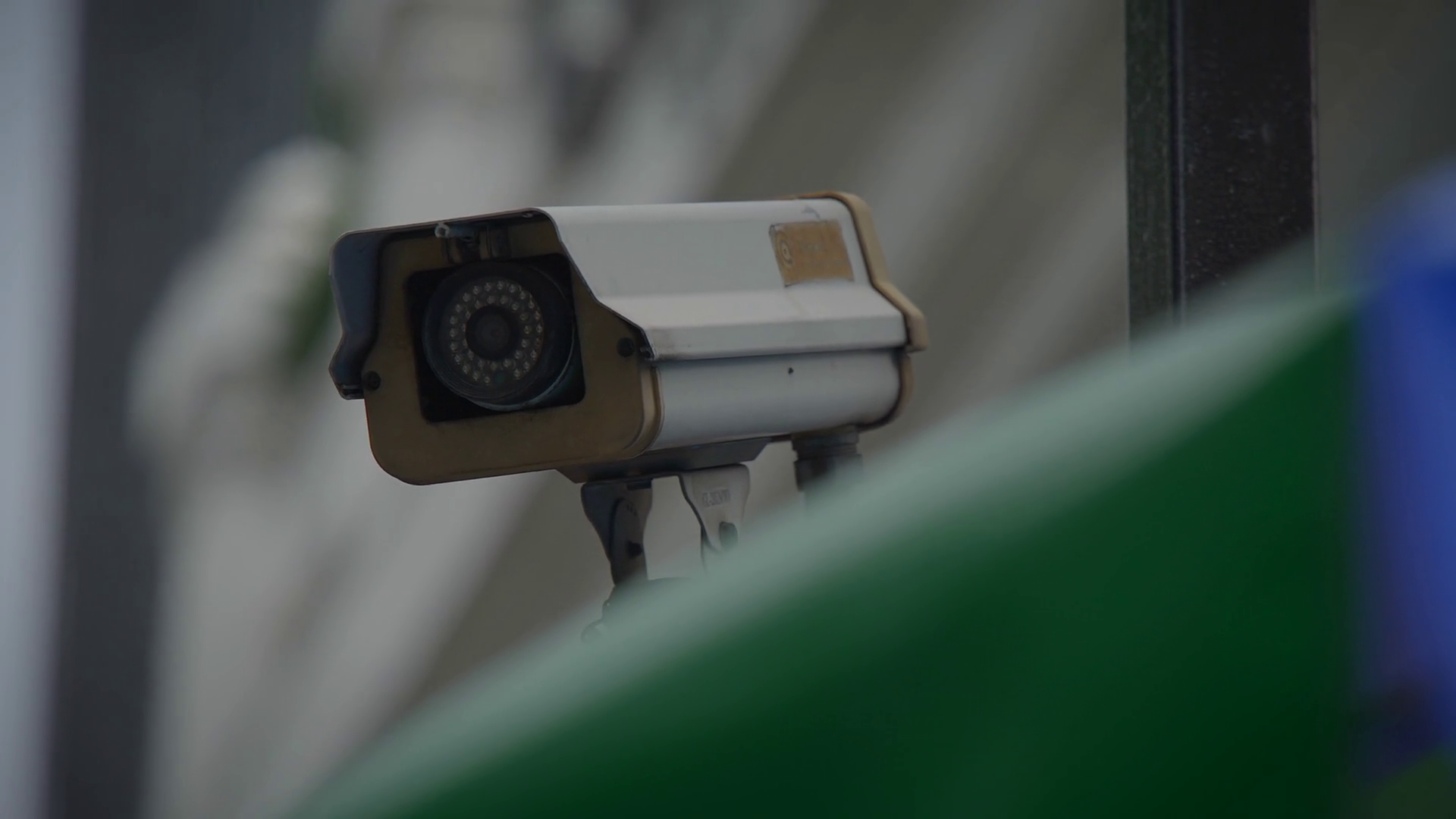 An Operational Surveillance Camera Actively Stock Footage SBV-352491829 ...