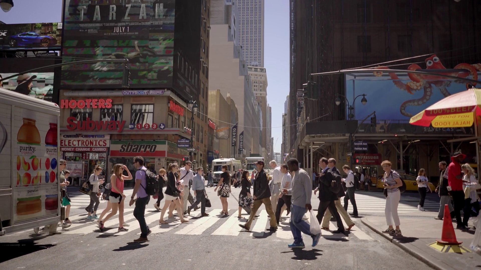 Camera Moving Through Crowd Of People In New Stock Footage SBV ...