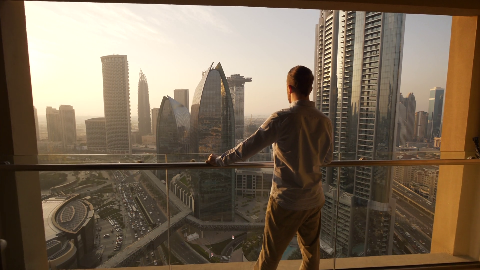 Young Man Succeed In High Rise Apartment Stock Footage SBV-348470881 ...